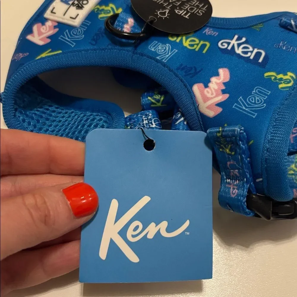 ✨NWT✨Sassy Woof Ken Mattel Blue Small Dog Harness Size XXS